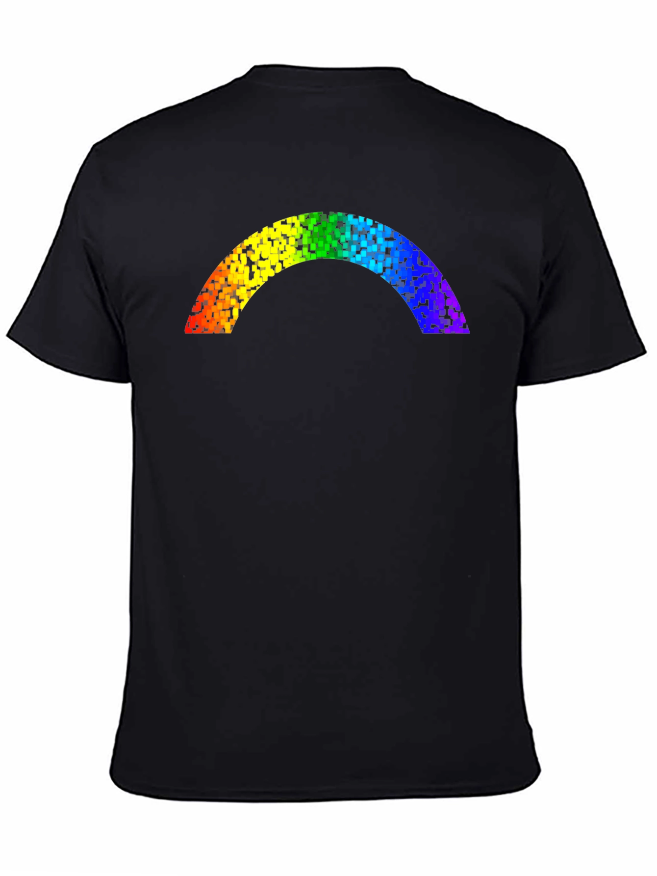 Rainbow Pixel Arch Black T-Shirt