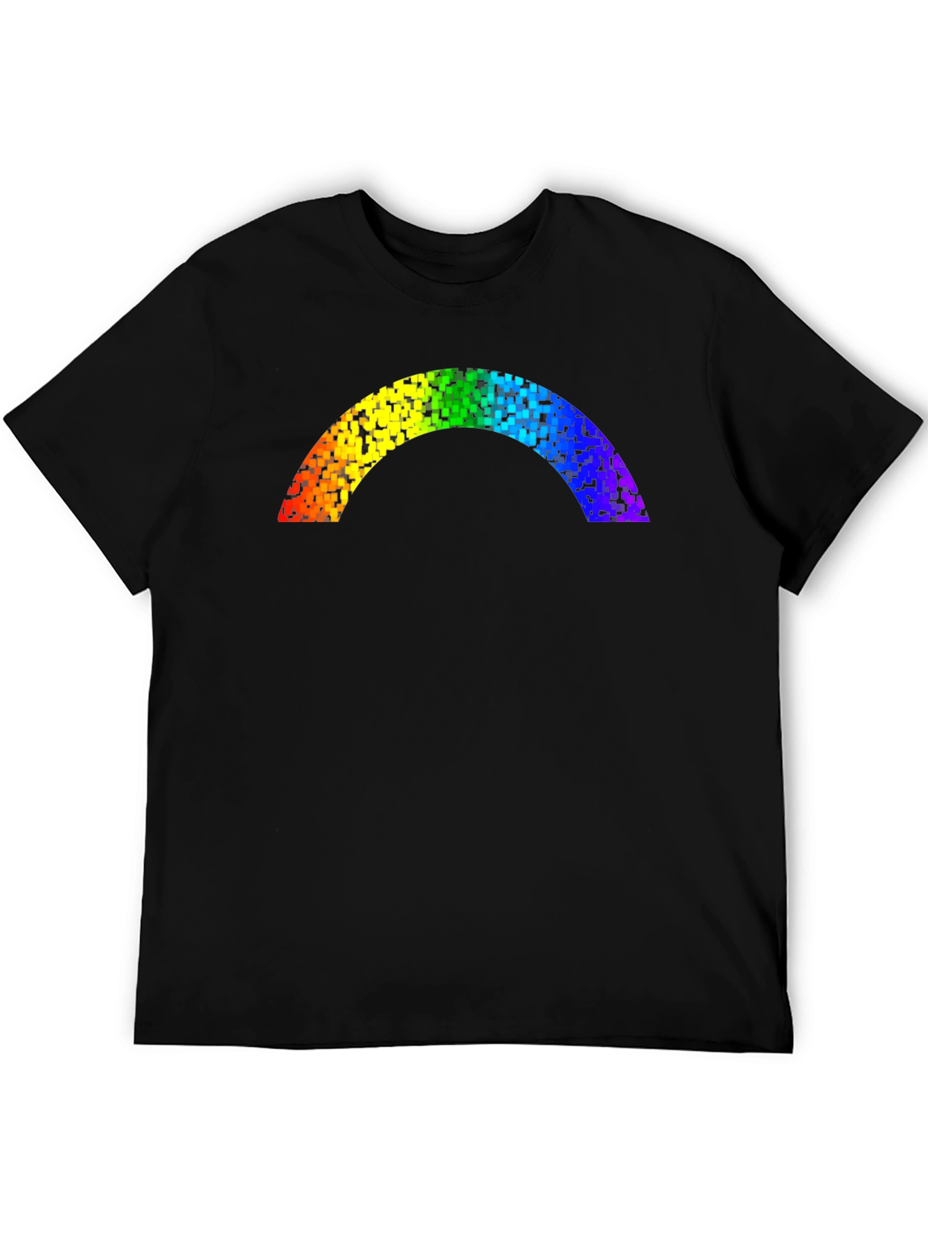 Rainbow Pixel Arch Black T-Shirt