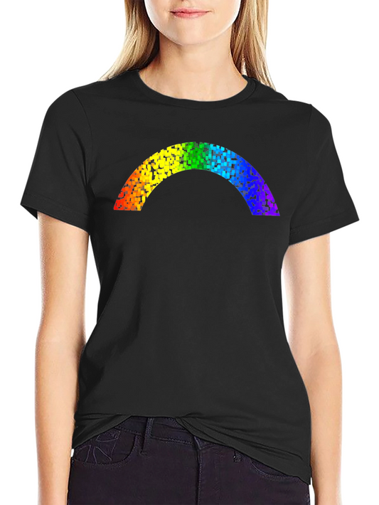 Rainbow Pixel Arch Black T-Shirt