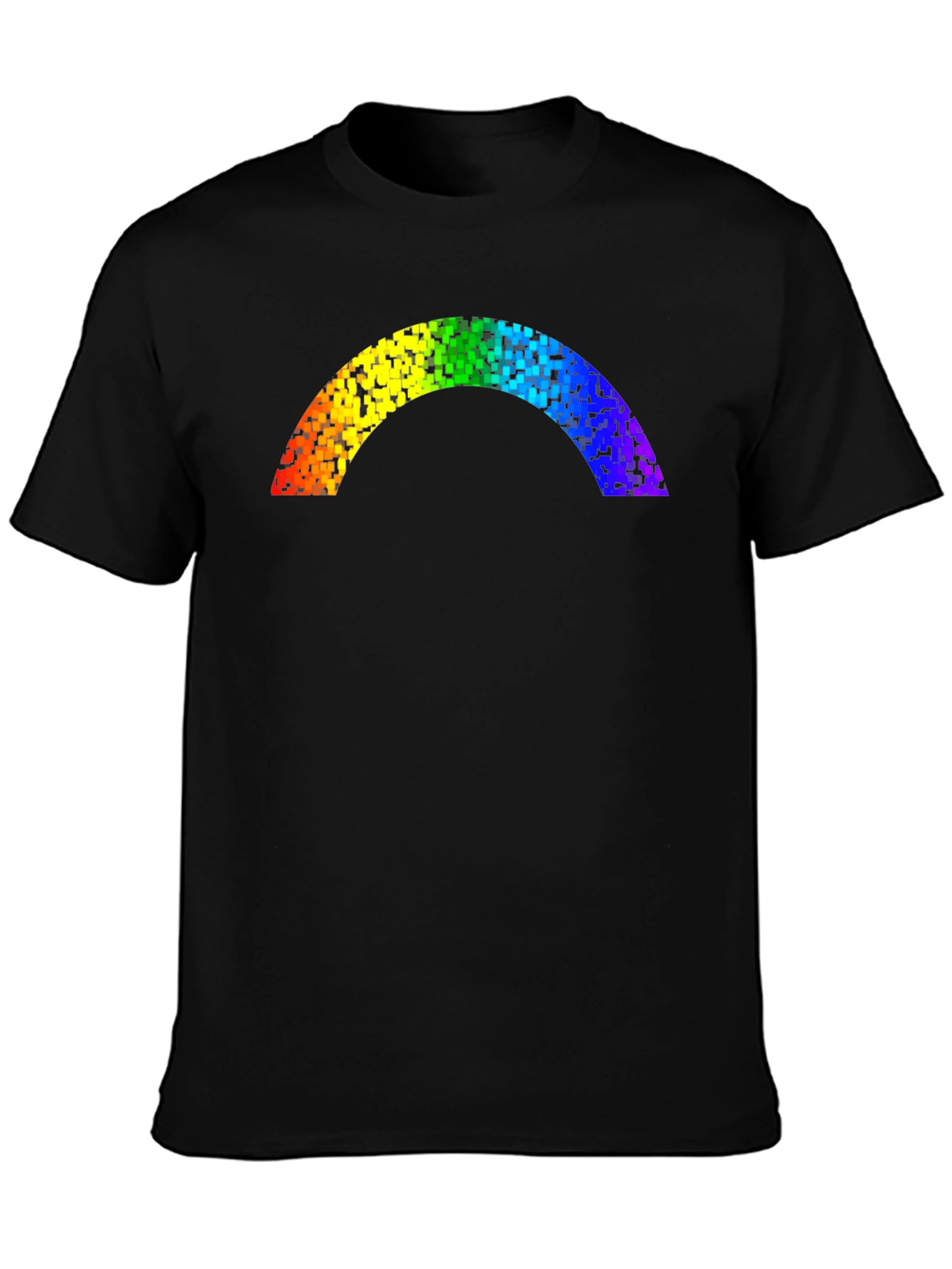 Rainbow Pixel Arch Black T-Shirt