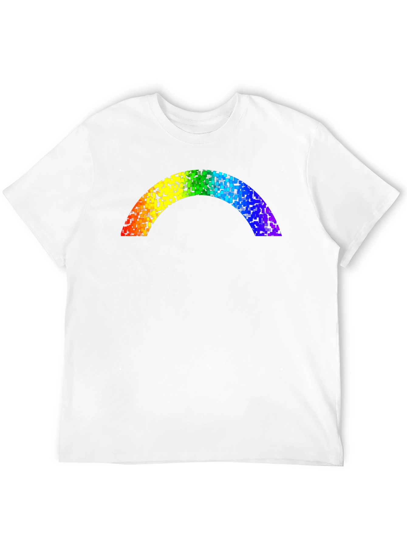 Rainbow Pixel Arch Black T-Shirt