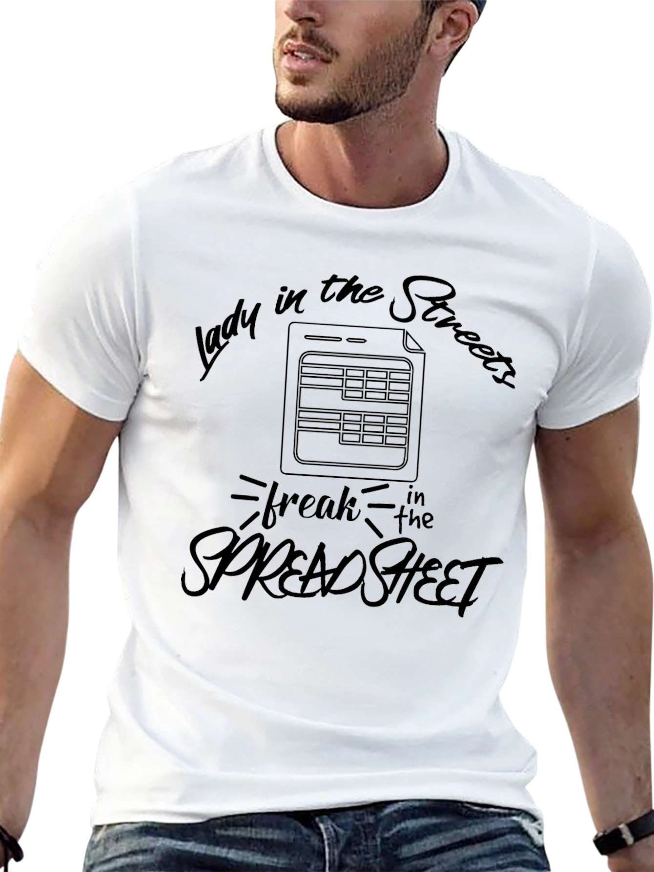 Lady in the Streets Spreadsheet Freak T-Shirt