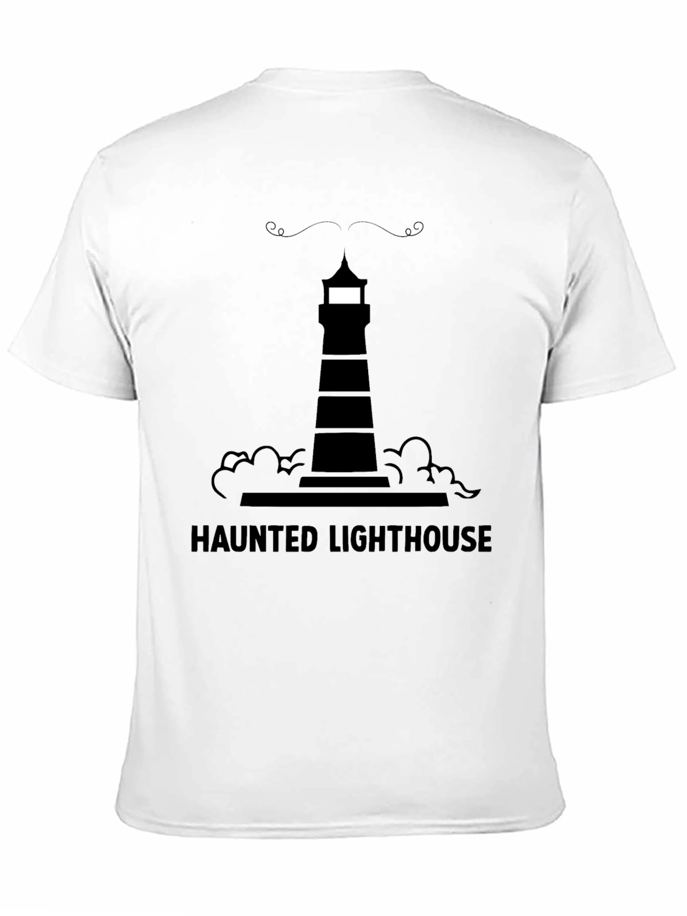 Haunted Lighthouse Graphic Tee - Black