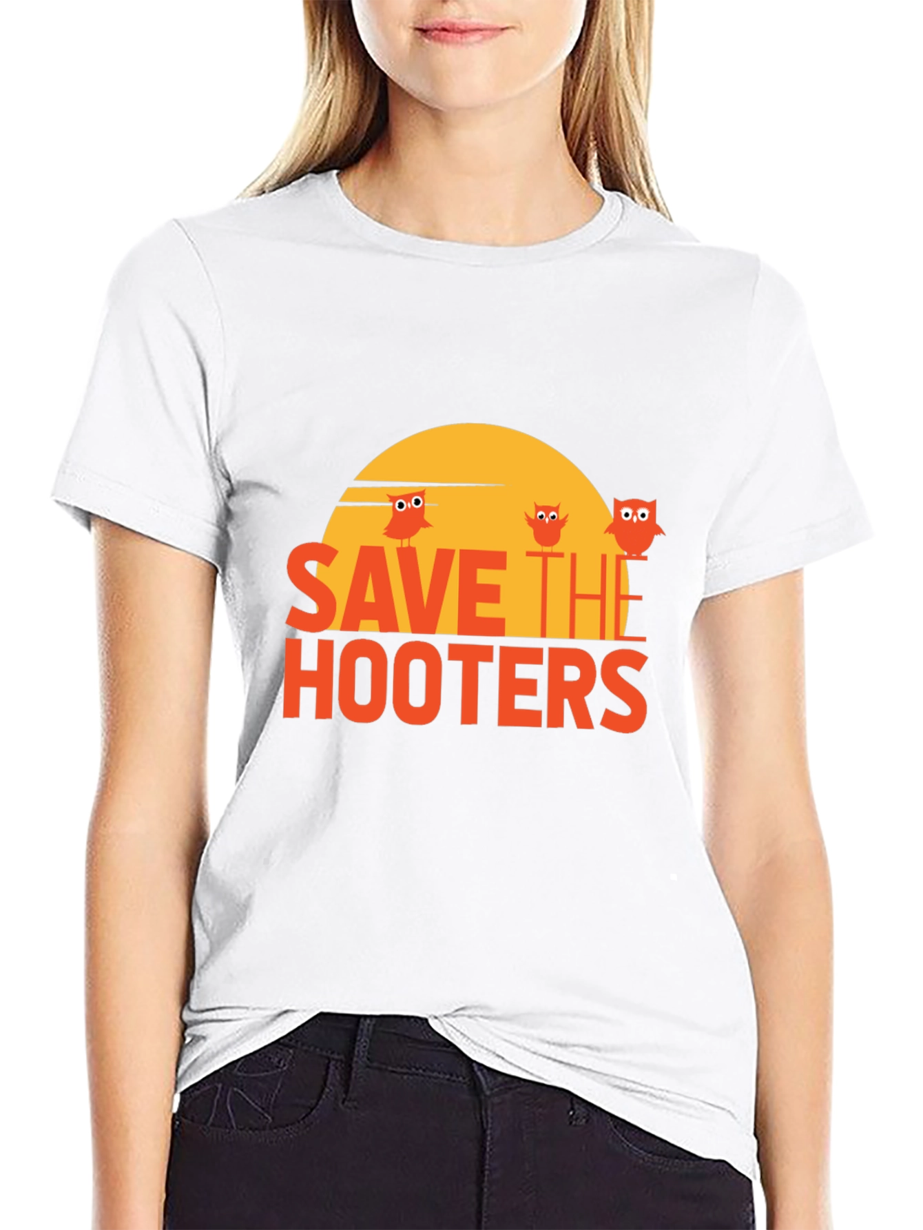 Save The Hooters Graphic T-Shirt - Novelty Tee