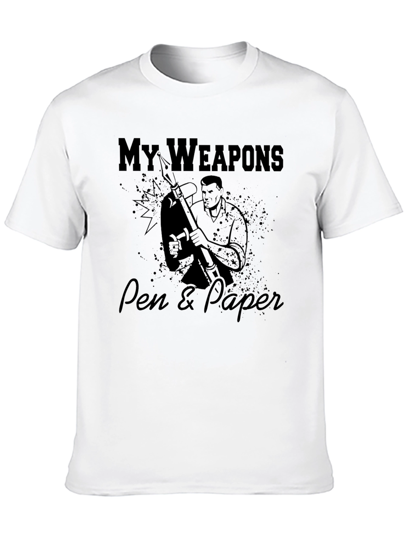 My Weapons Pen & Paper Graphic T-Shirt
