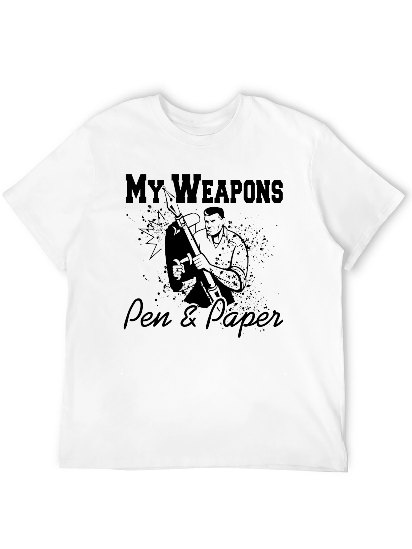 My Weapons Pen & Paper Graphic T-Shirt