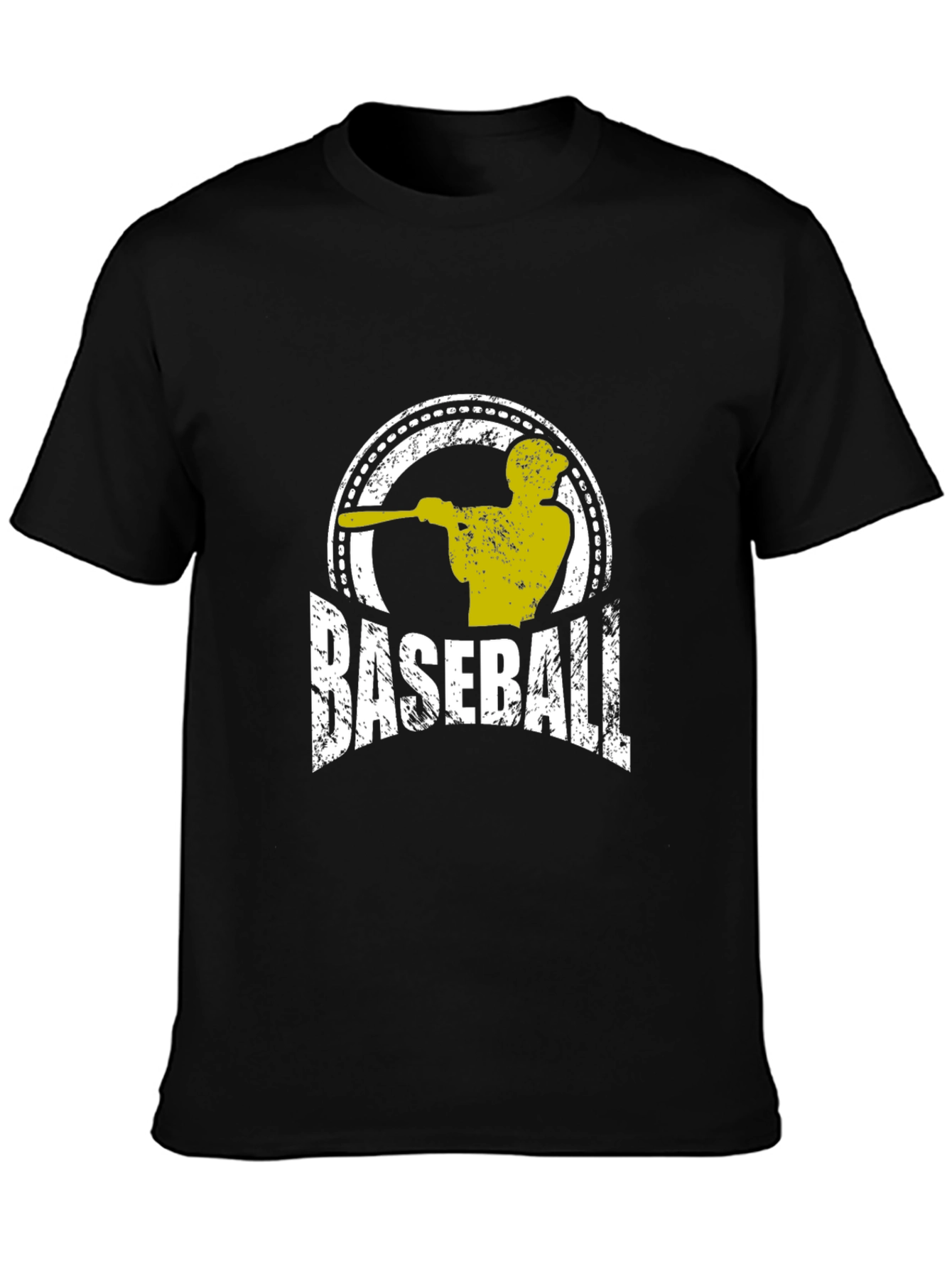 Baseball Graphic T-Shirt - Black Cotton Tee