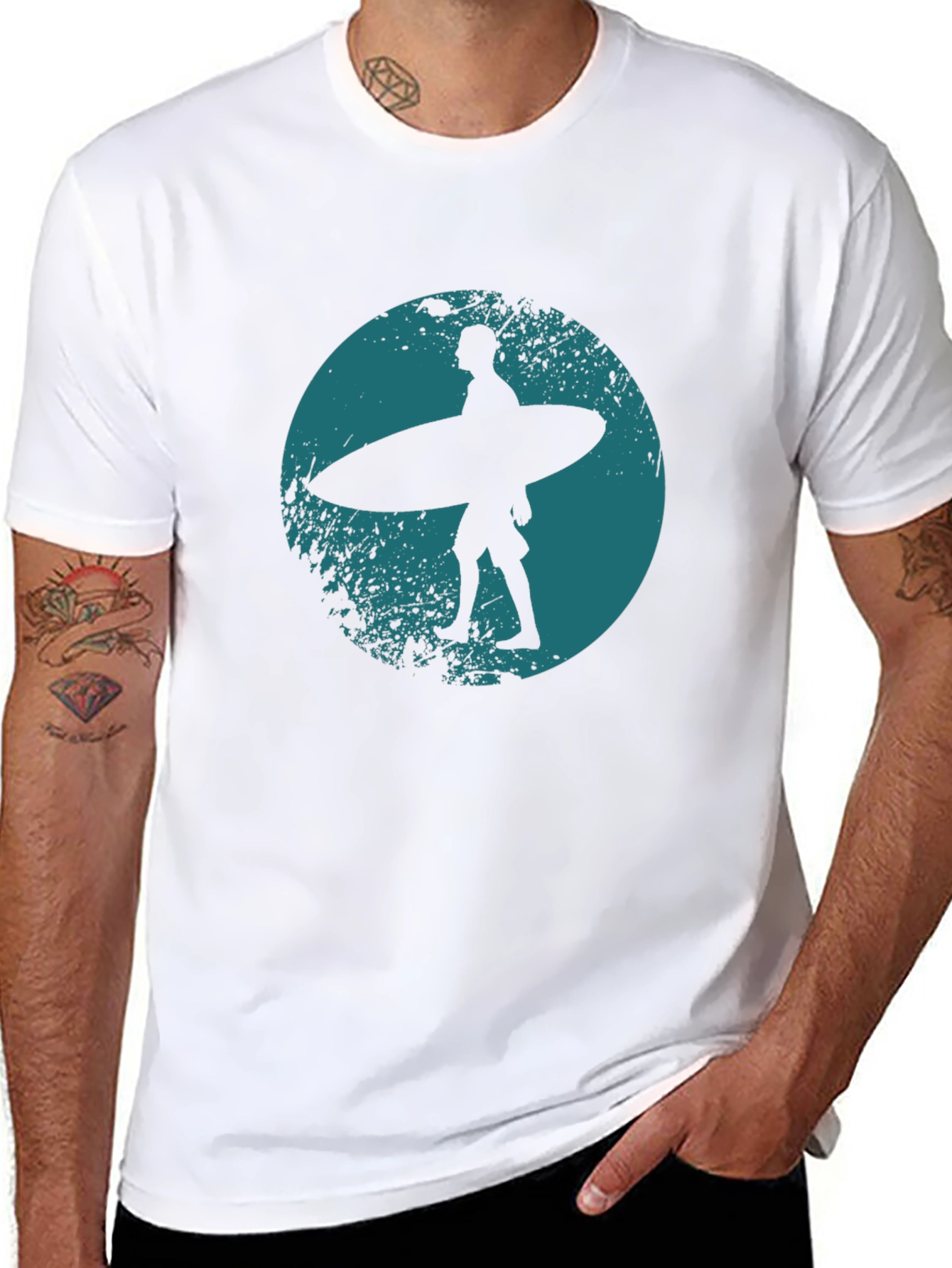 Surfer Silhouette Graphic Tee