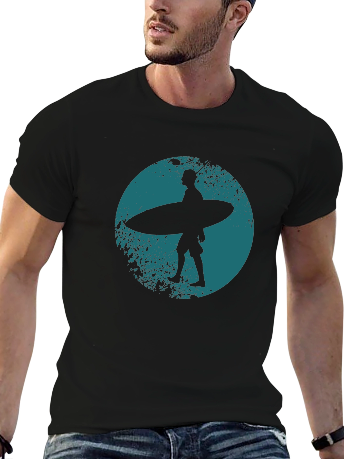 Surfer Silhouette Graphic Tee