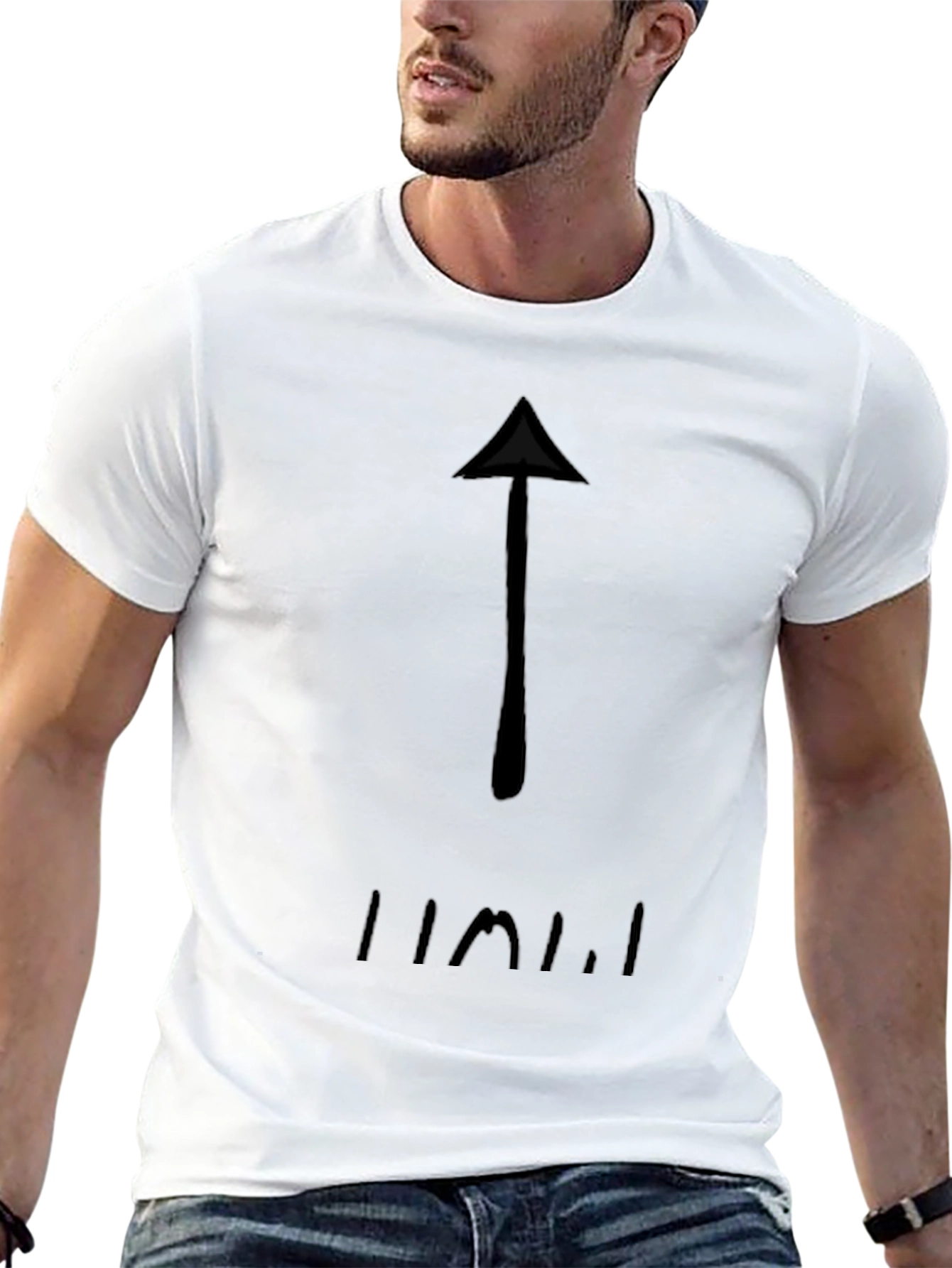 Arrow Graphic Black T-Shirt - Casual Style