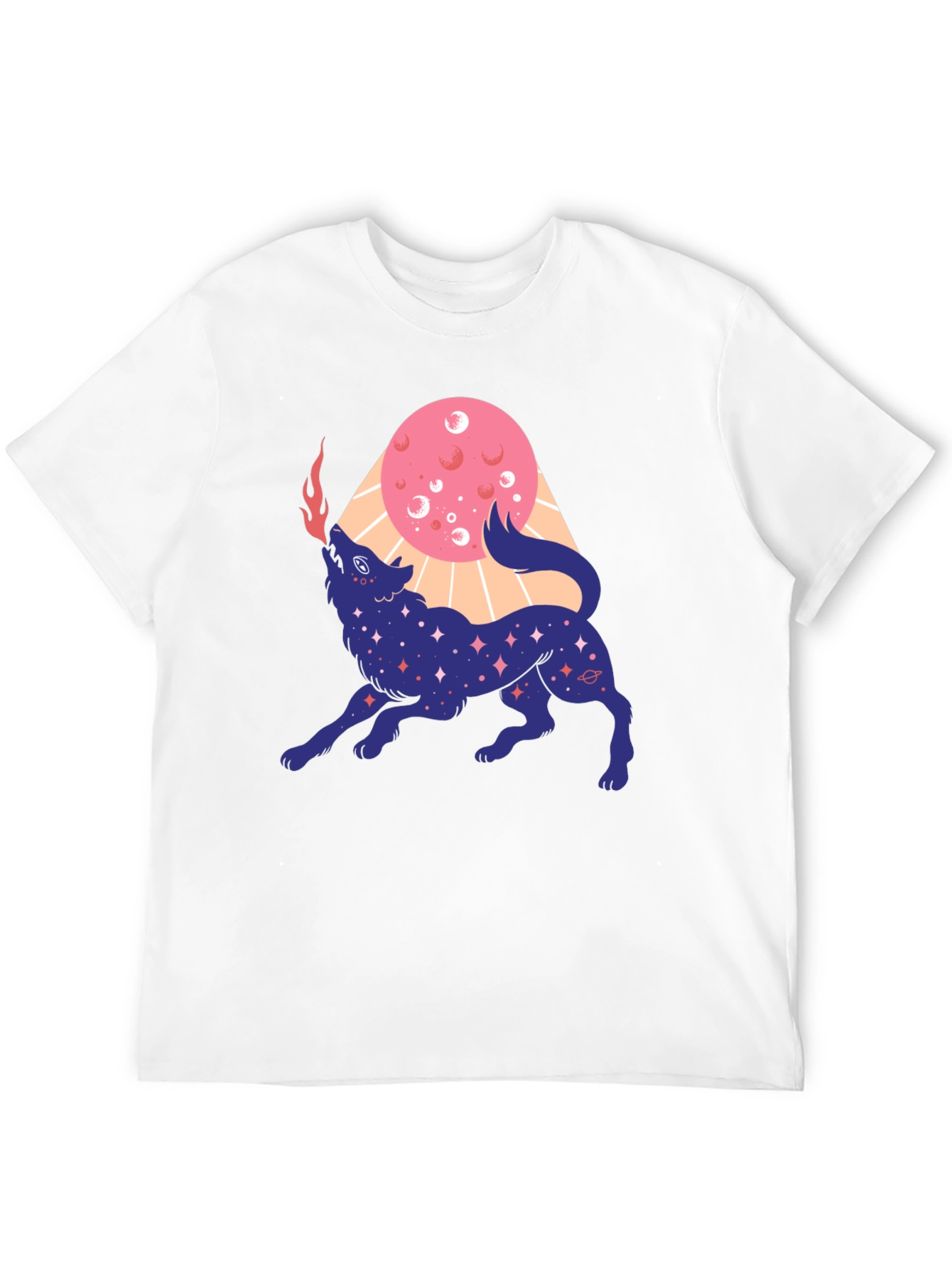 Cosmic Howling Wolf Graphic Tee