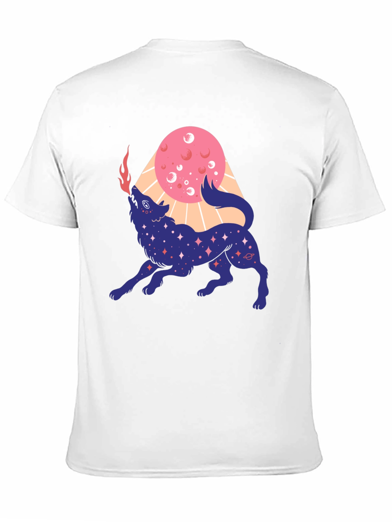 Cosmic Howling Wolf Graphic Tee