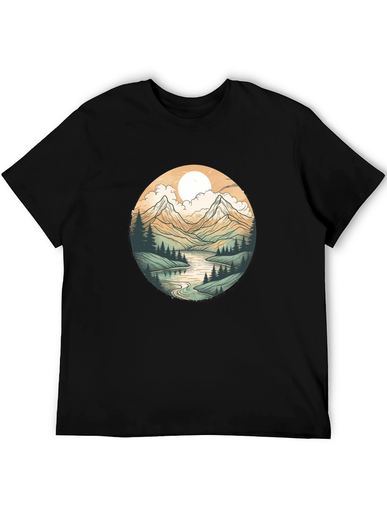 Mountain Vista Graphic Tee - Black