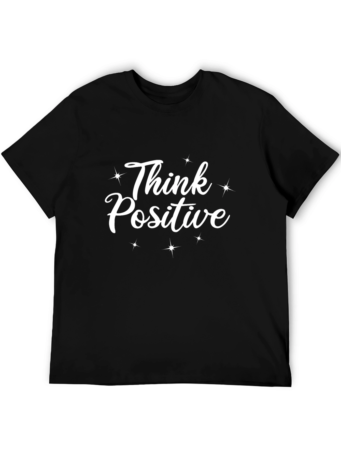Think Positive Black Graphic Tee