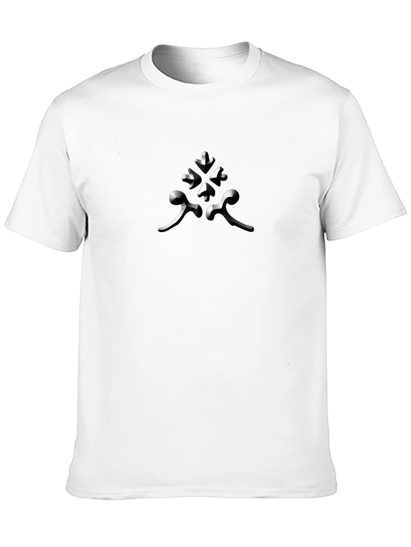 Black Graphic Tee - Abstract Design