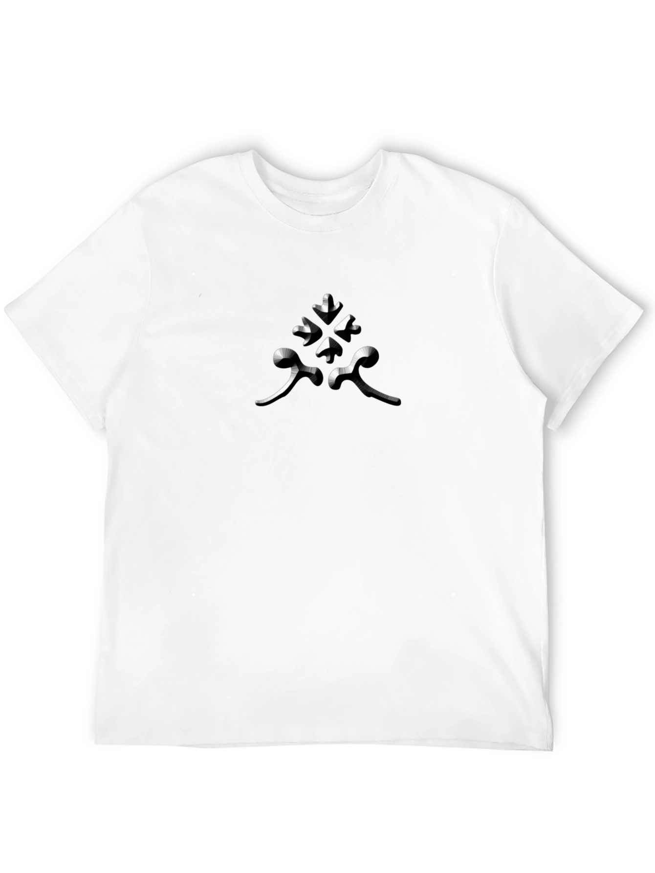 Black Graphic Tee - Abstract Design
