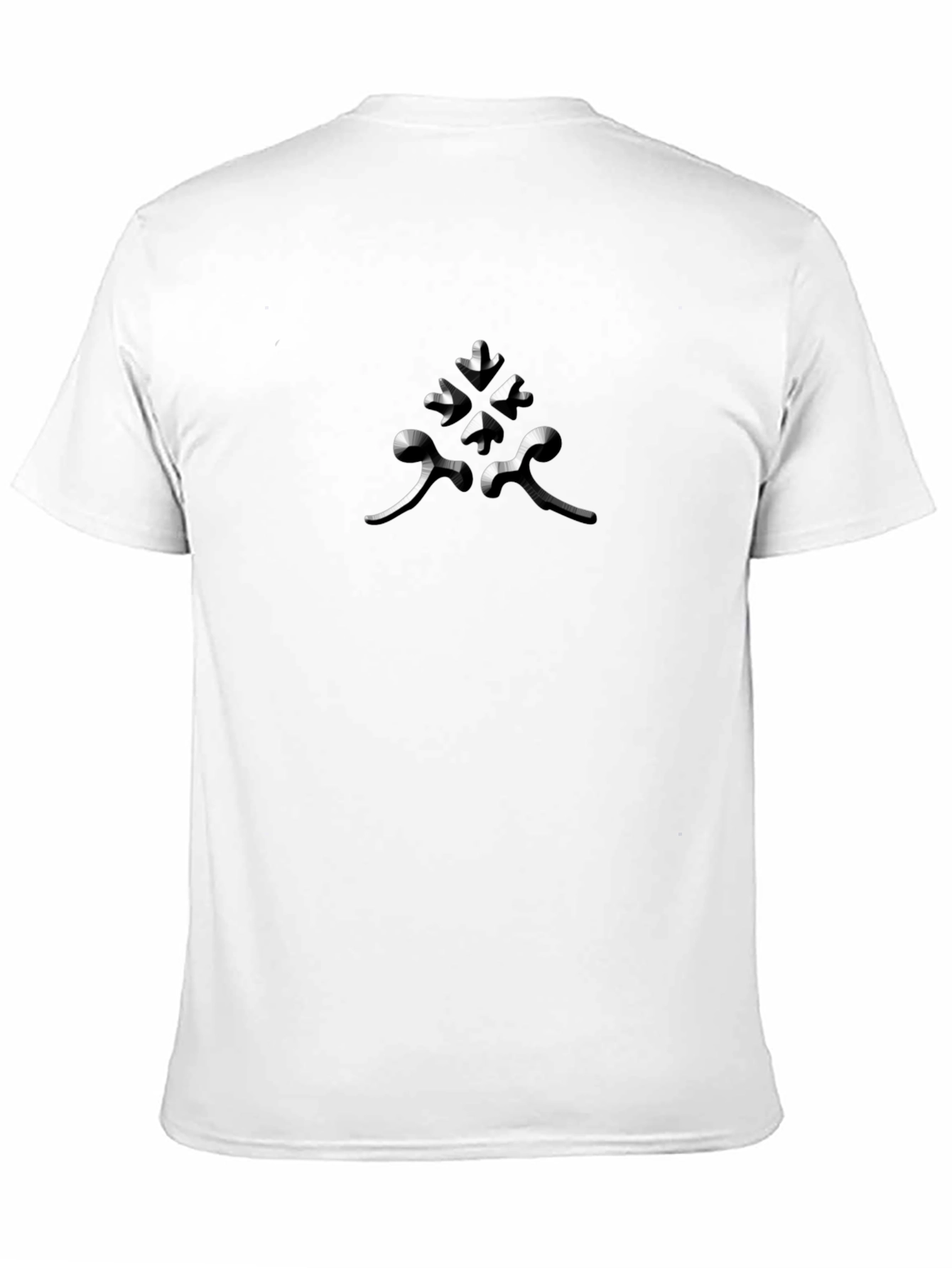 Black Graphic Tee - Abstract Design