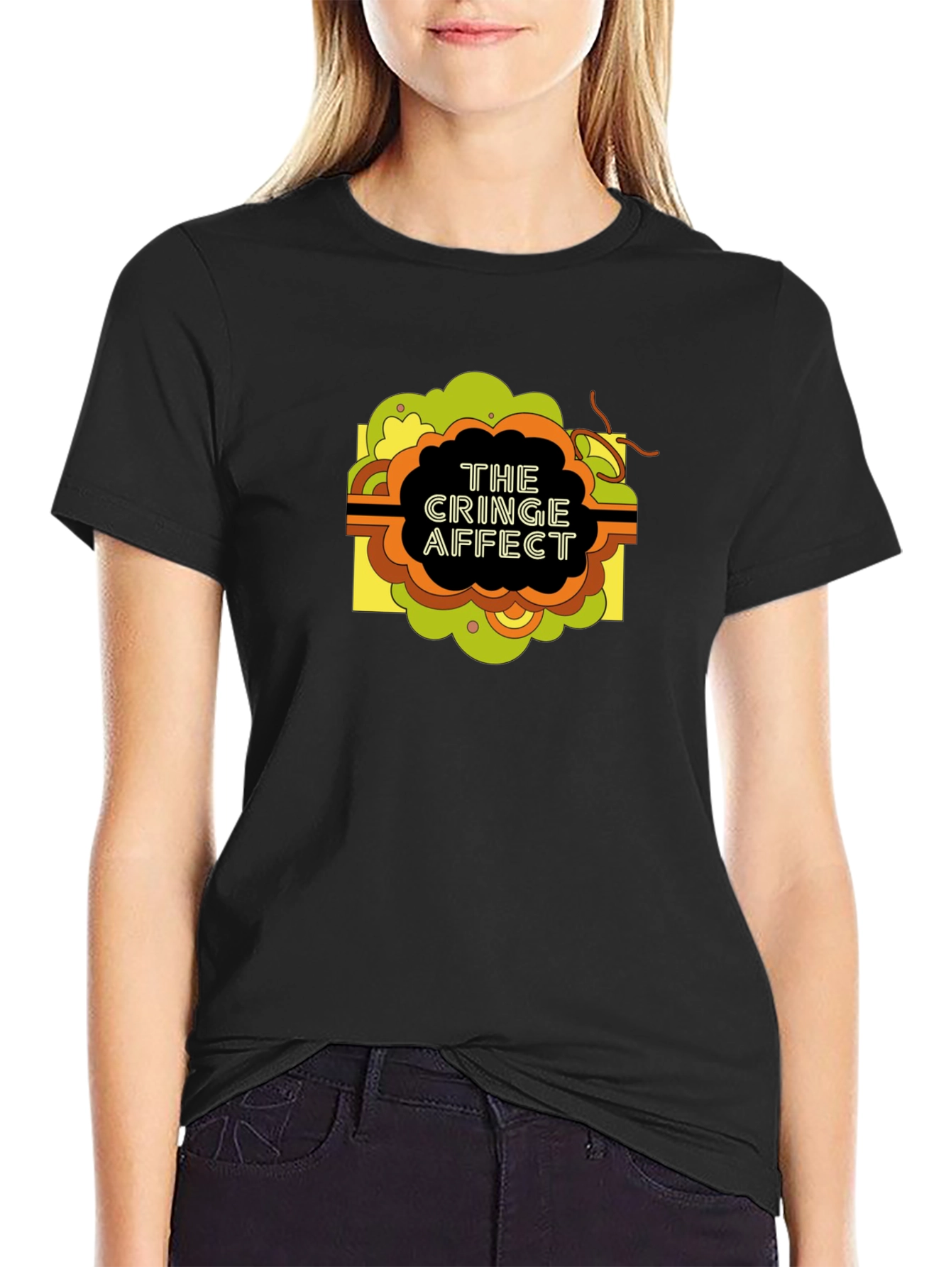 The Cringe Affect Graphic T-Shirt - Black