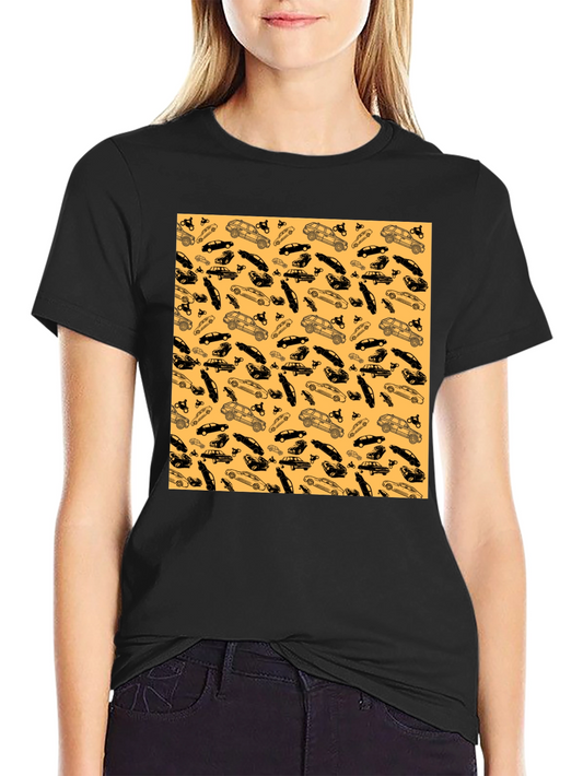 Car Pattern T-Shirt - Unique Auto Enthusiast Design