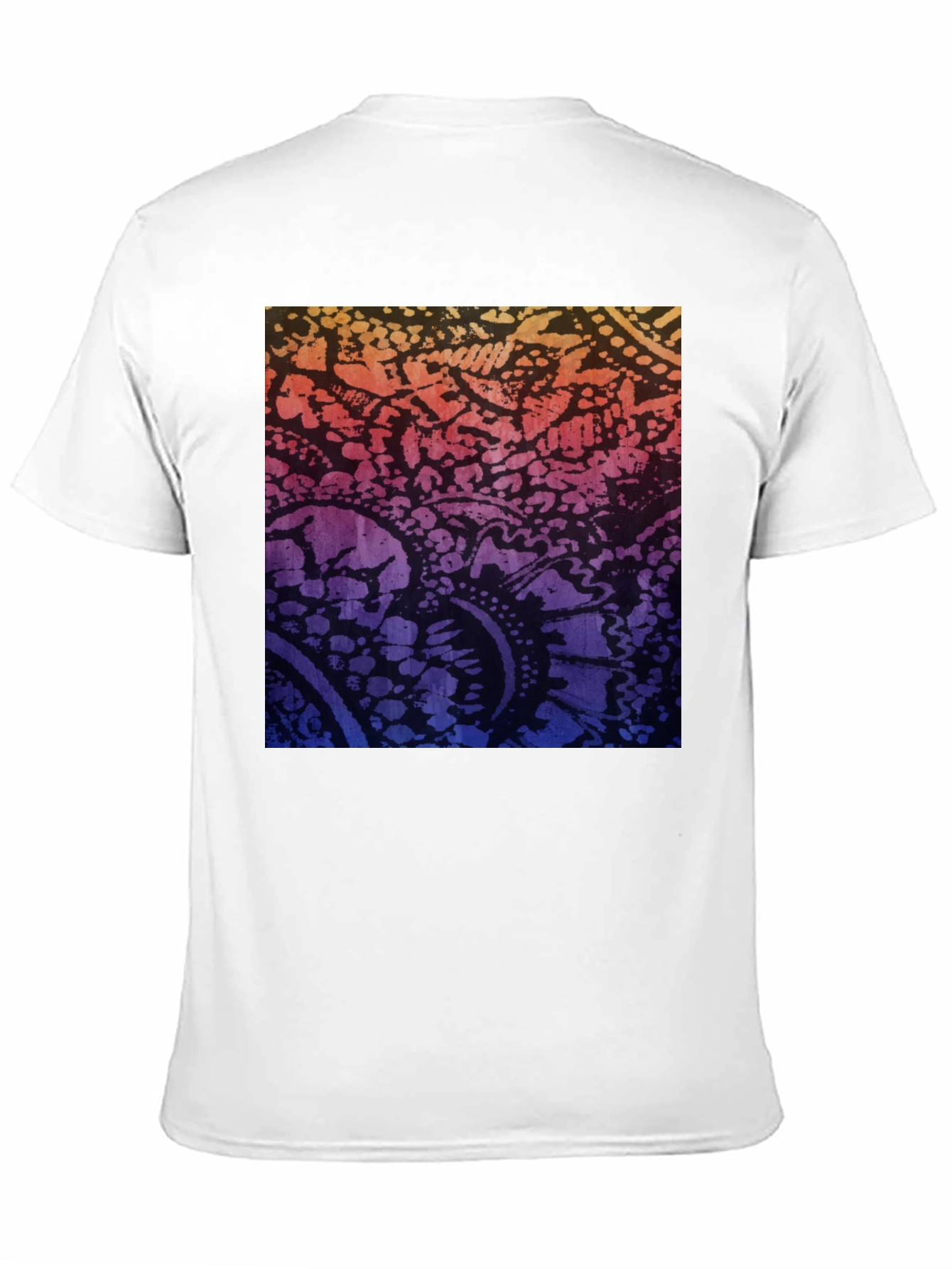 Gradient Paisley Print Black T-Shirt