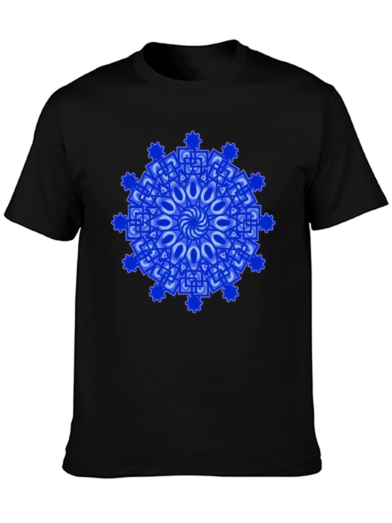 Blue Mandala Graphic T-Shirt - Artistic Design