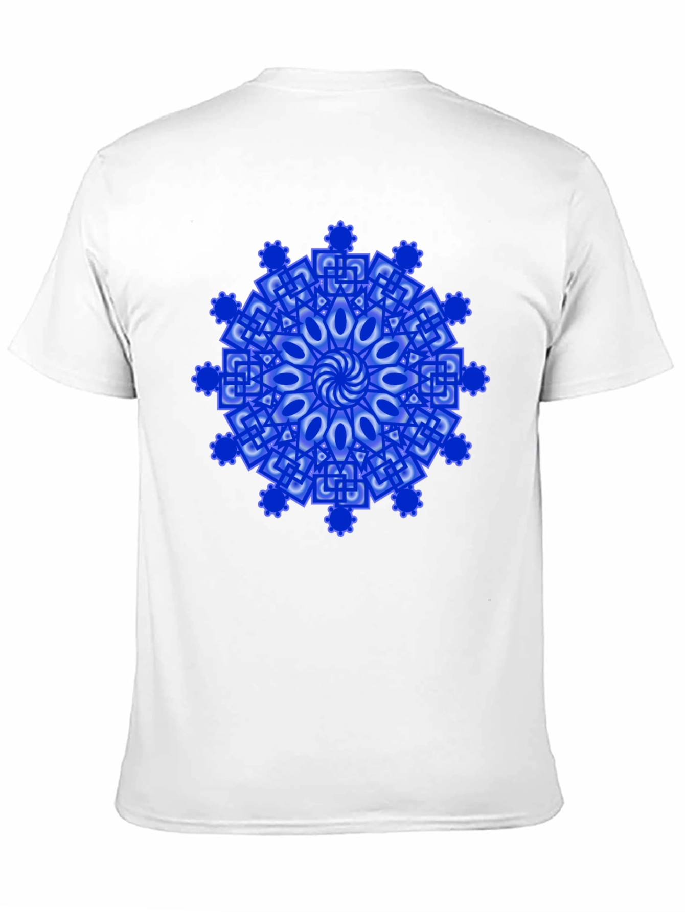 Blue Mandala Graphic T-Shirt - Artistic Design