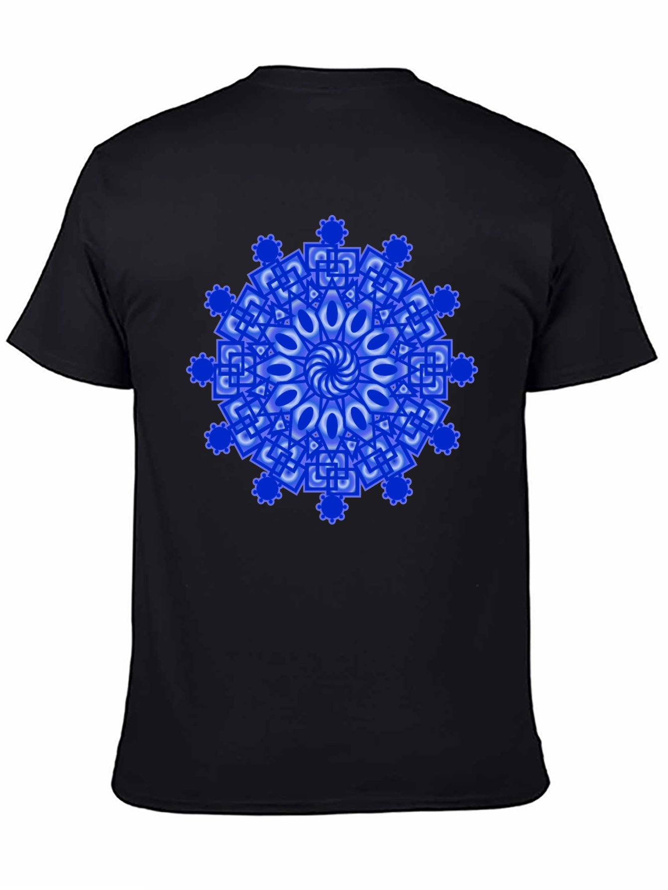 Blue Mandala Graphic T-Shirt - Artistic Design