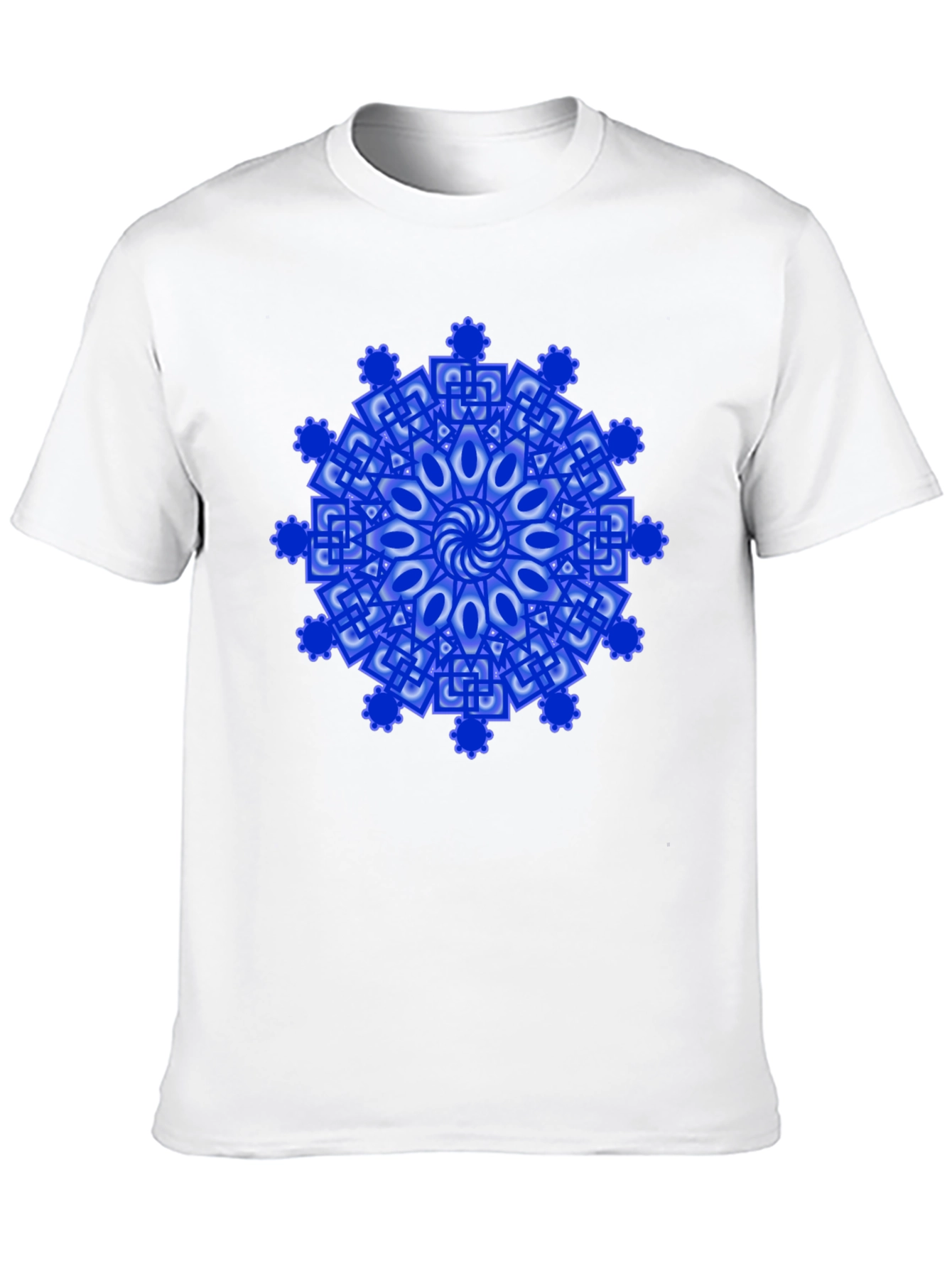 Blue Mandala Graphic T-Shirt - Artistic Design