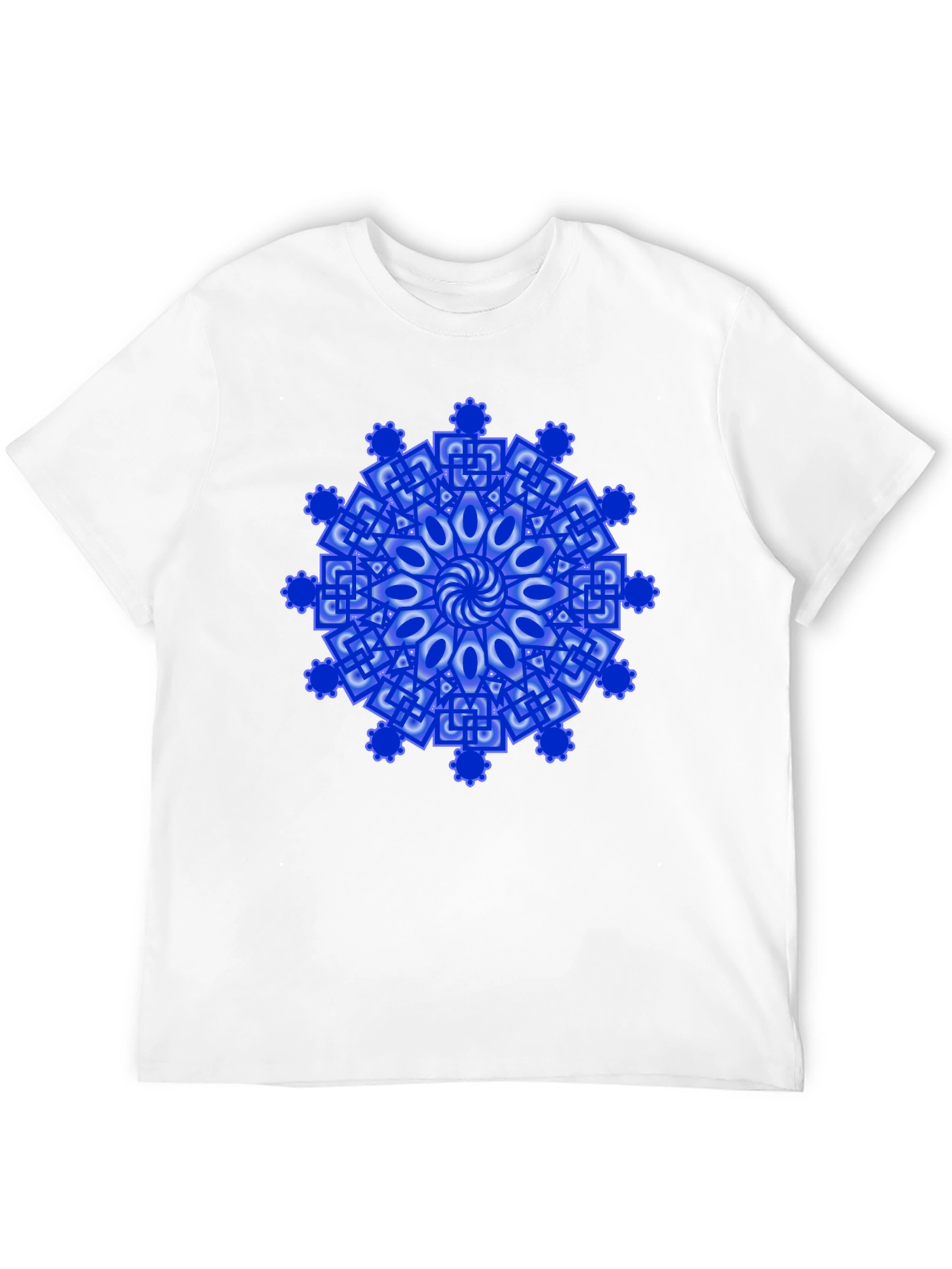 Blue Mandala Graphic T-Shirt - Artistic Design