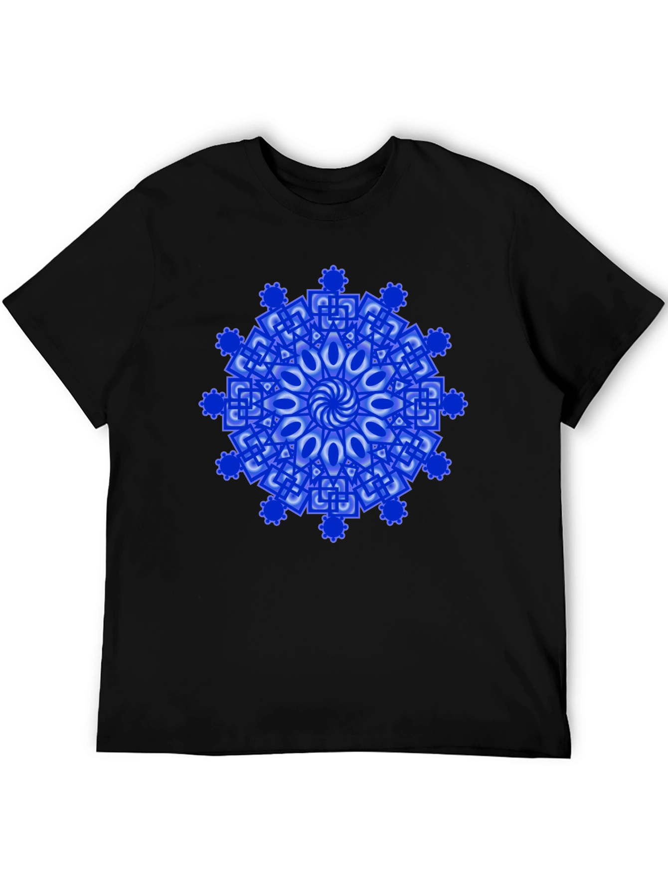 Blue Mandala Graphic T-Shirt - Artistic Design