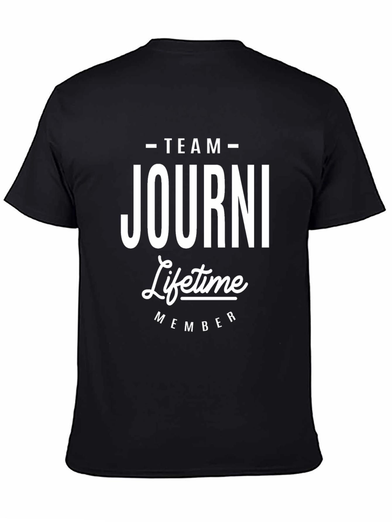 Team JOURNI Lifetime Member Black T-Shirt