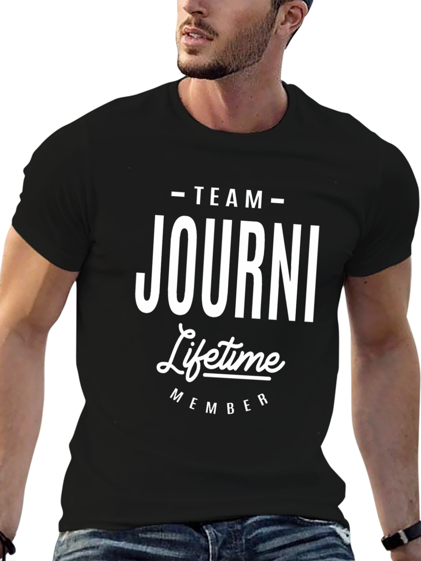 Team JOURNI Lifetime Member Black T-Shirt