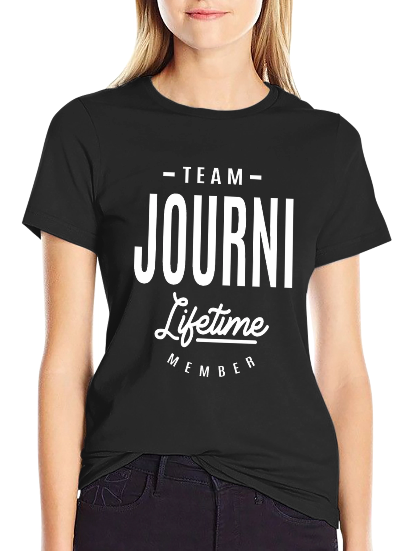 Team JOURNI Lifetime Member Black T-Shirt