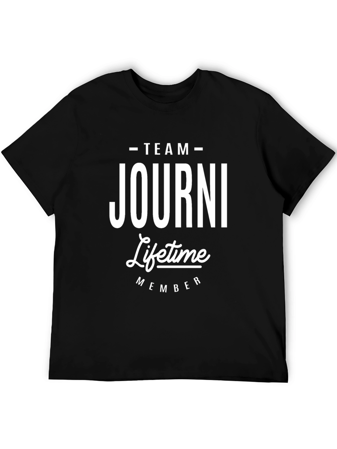 Team JOURNI Lifetime Member Black T-Shirt