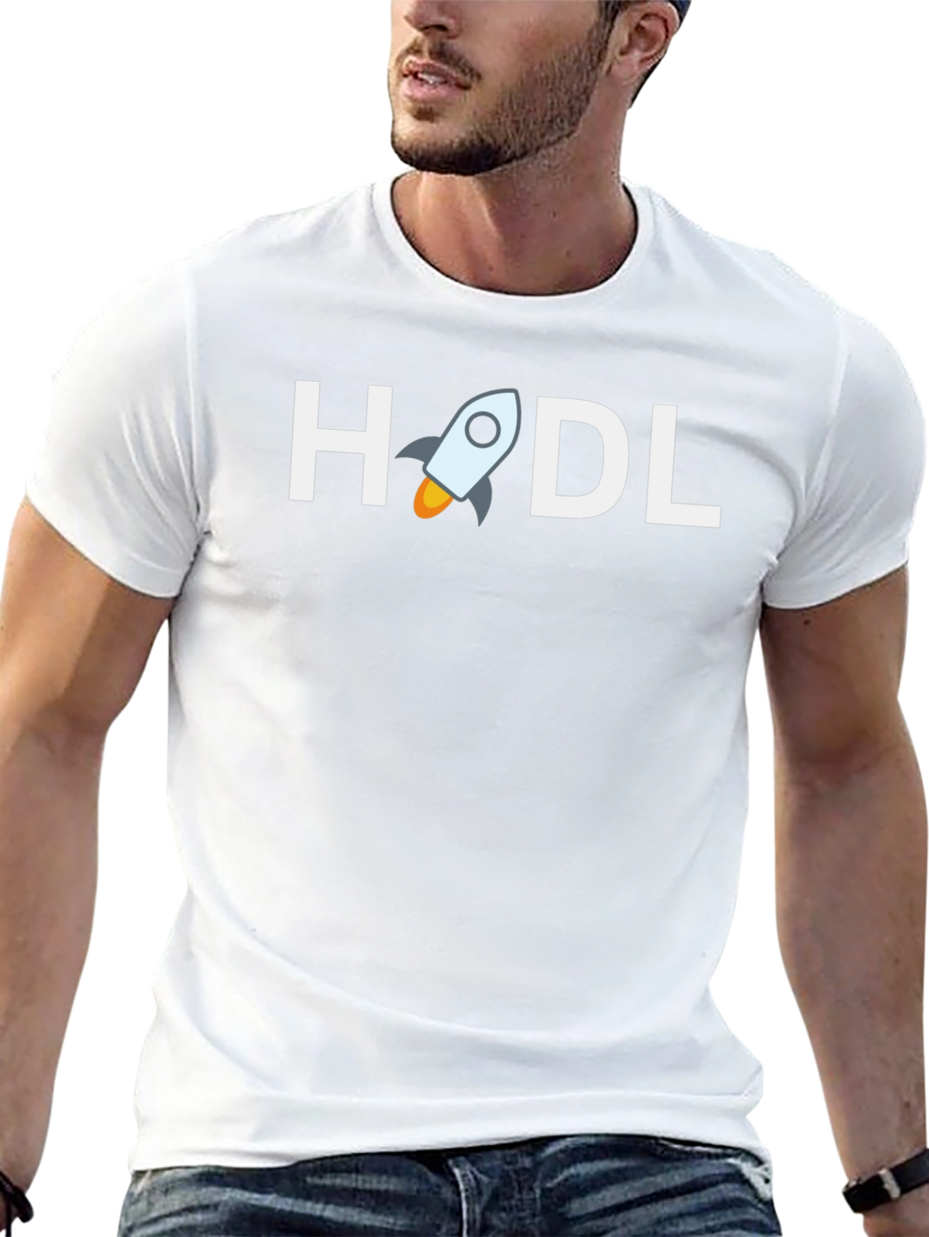 HODL Crypto Rocket T-Shirt - Bitcoin Enthusiast Tee