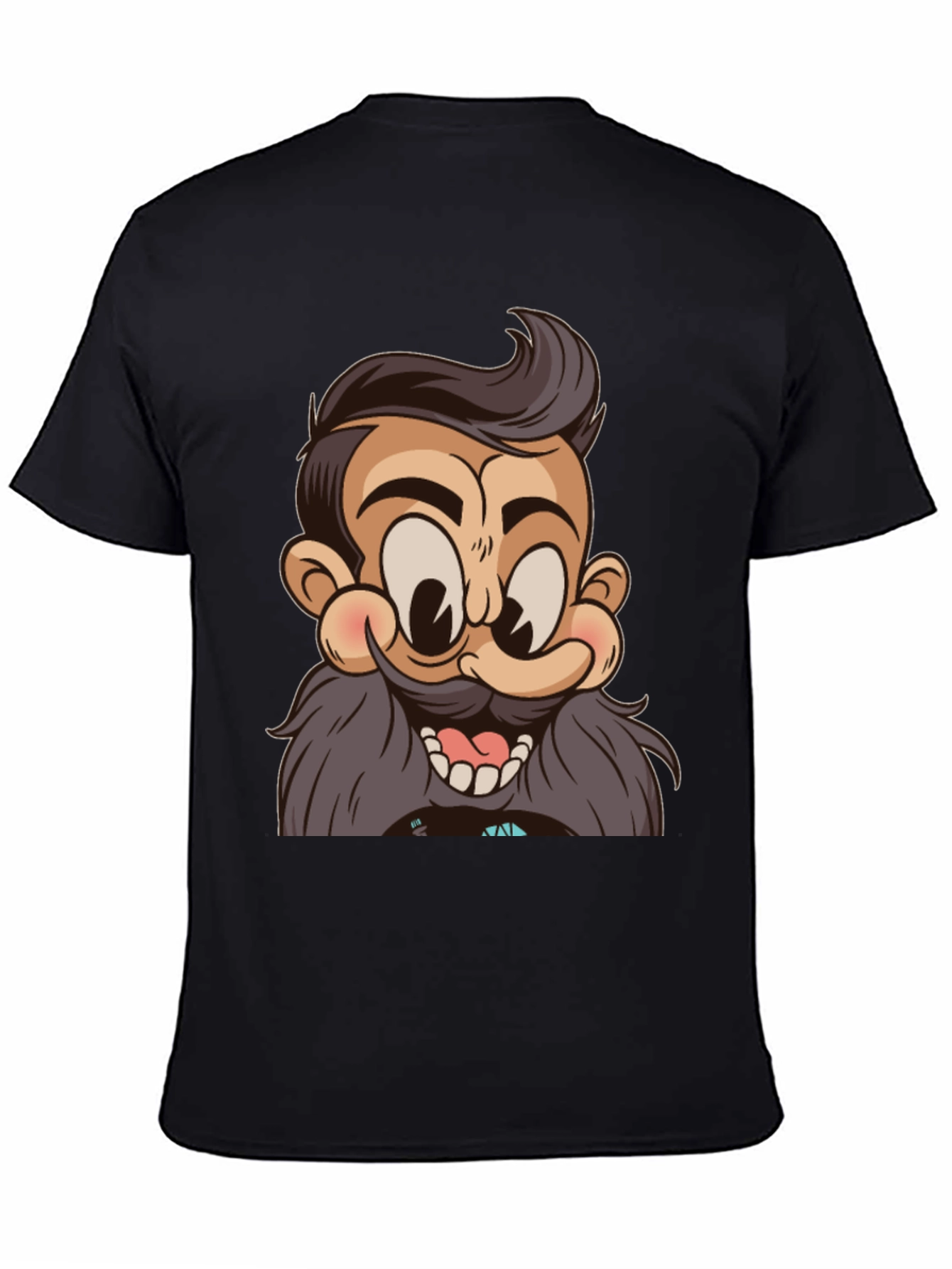 Cartoon Character Graphic Print Black T-Shirt