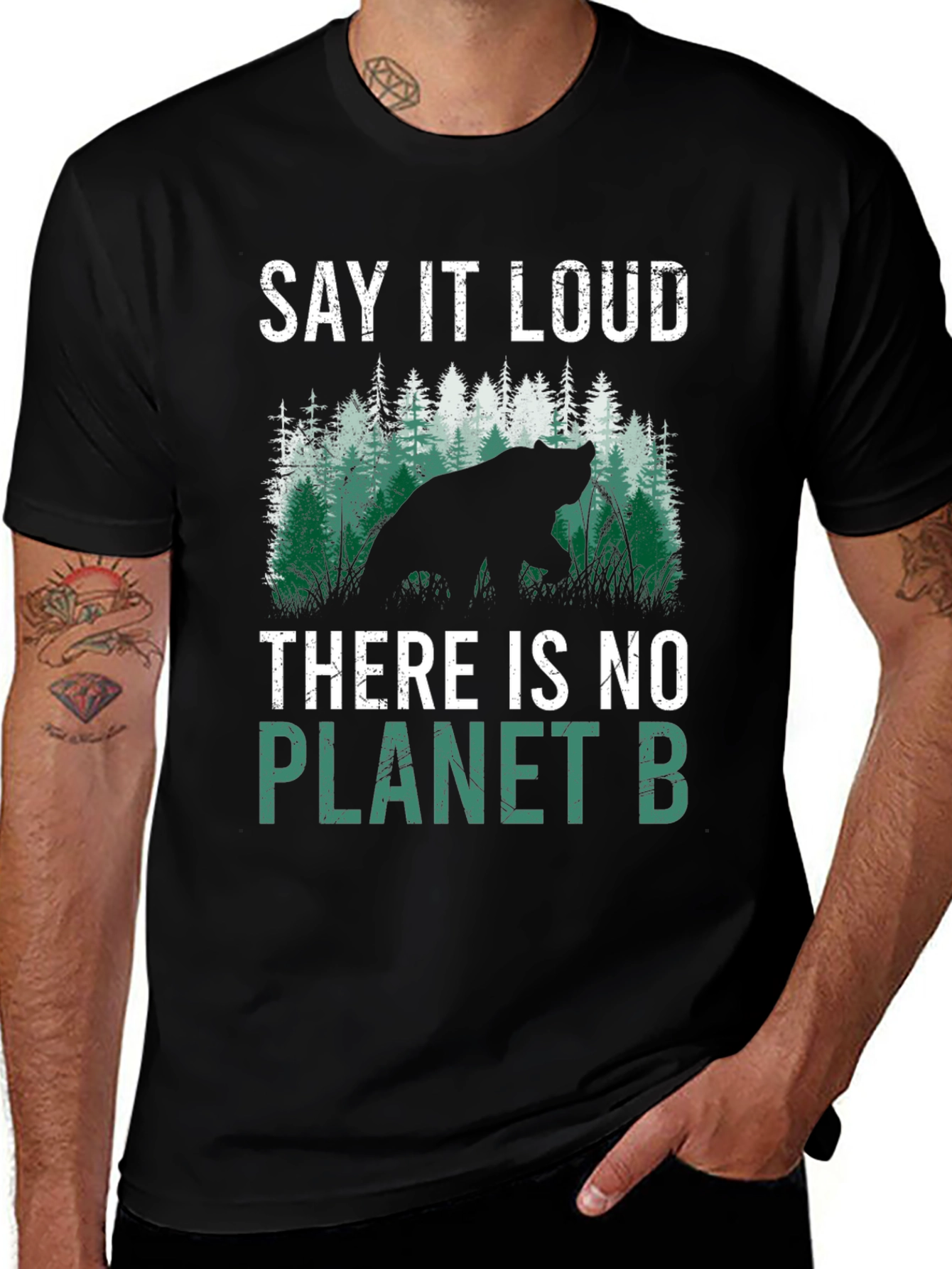 Planet B T-Shirt Bear Graphic Tee