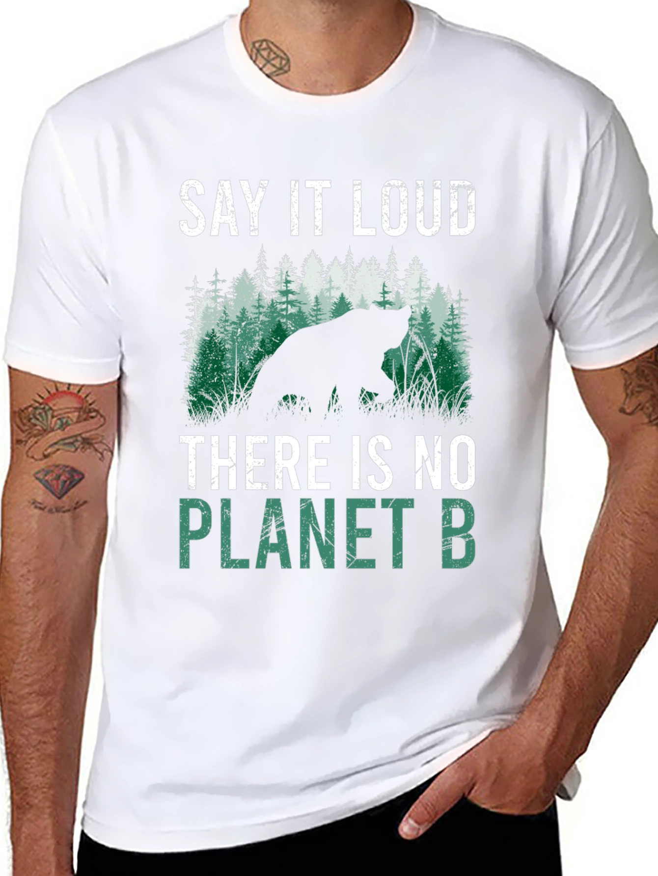 Planet B T-Shirt Bear Graphic Tee