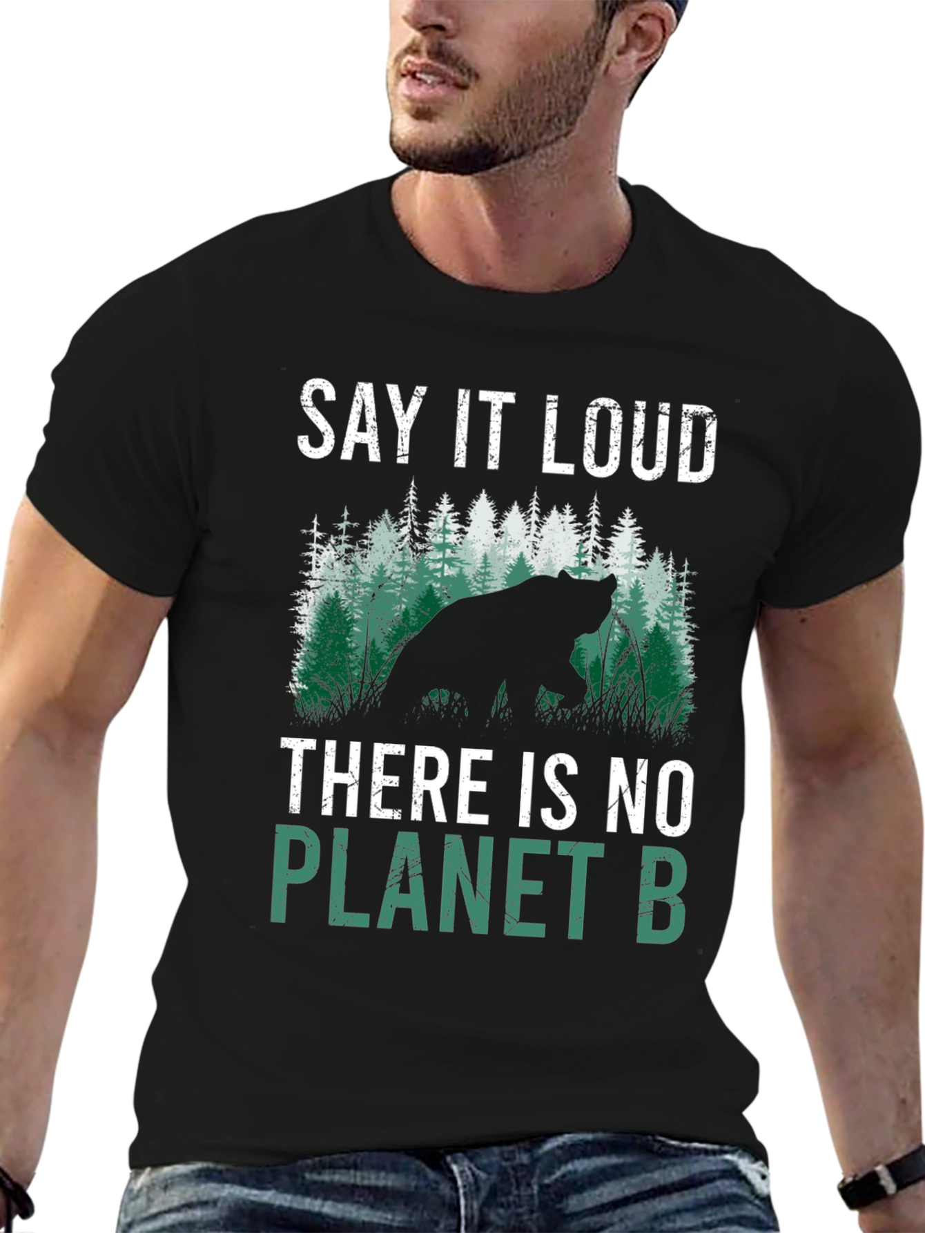 Planet B T-Shirt Bear Graphic Tee