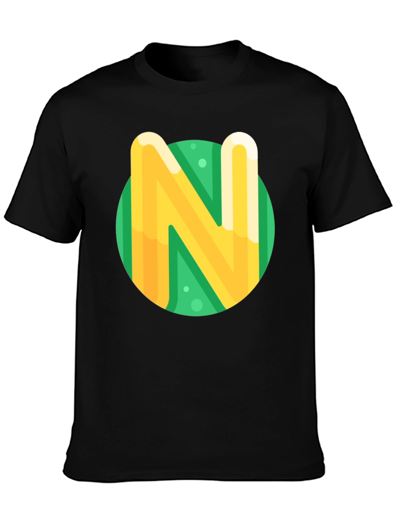 Letter N Graphic Tee - Stylish Casual Top