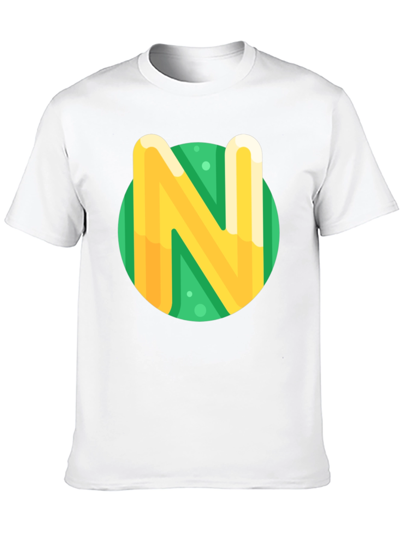 Letter N Graphic Tee - Stylish Casual Top