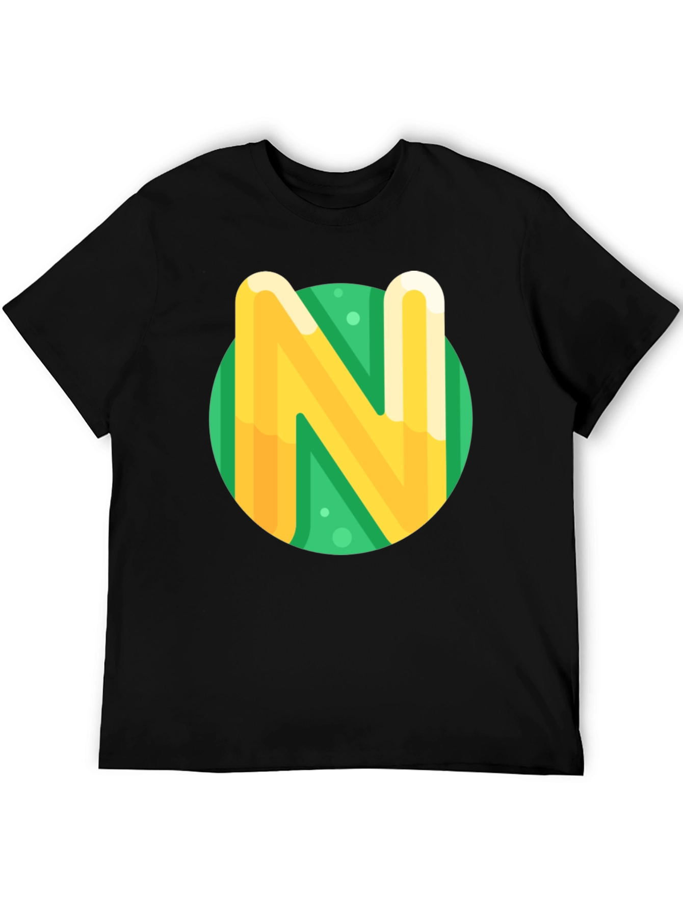 Letter N Graphic Tee - Stylish Casual Top
