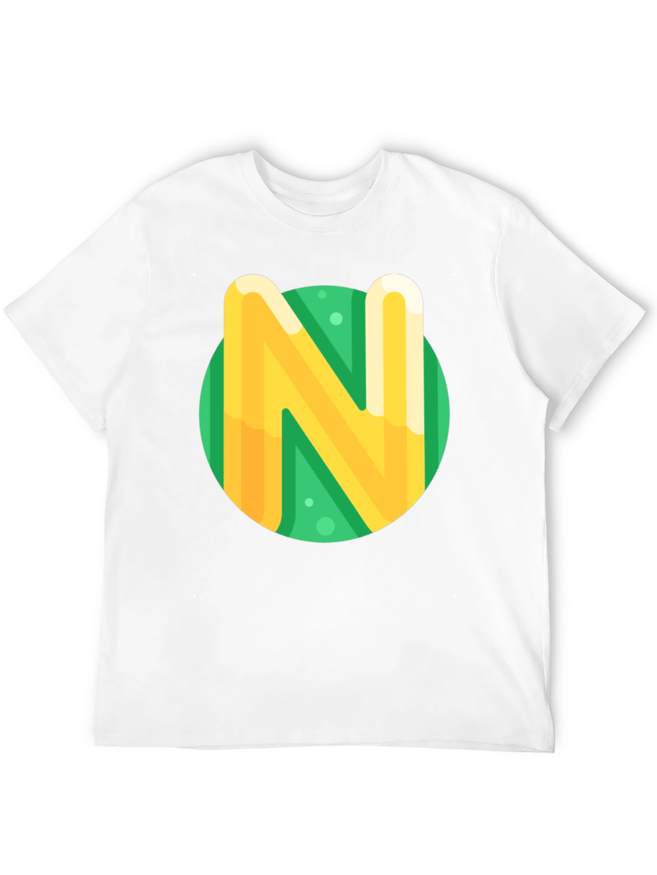 Letter N Graphic Tee - Stylish Casual Top