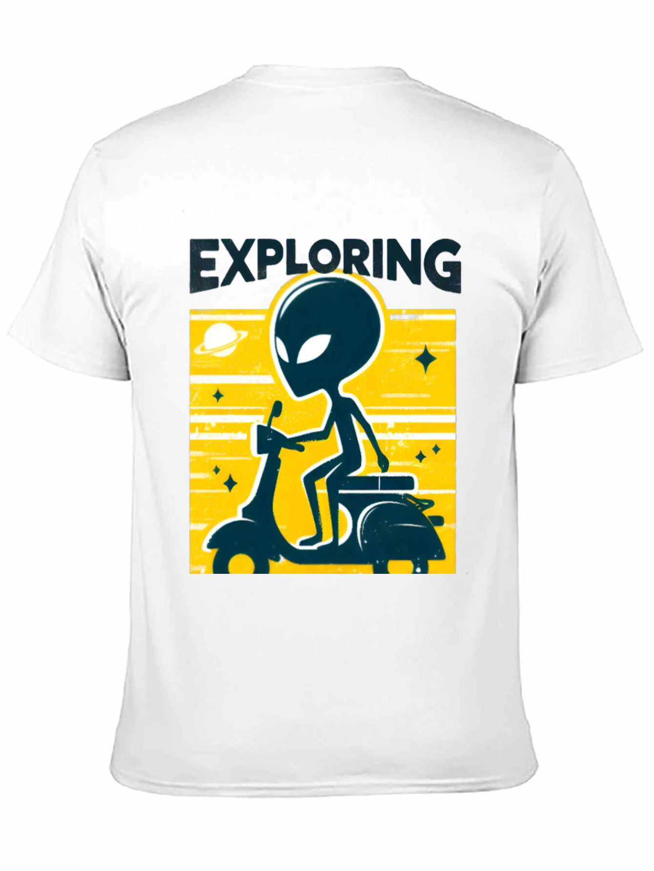 Alien Scooter Graphic T-Shirt - Exploring Tee
