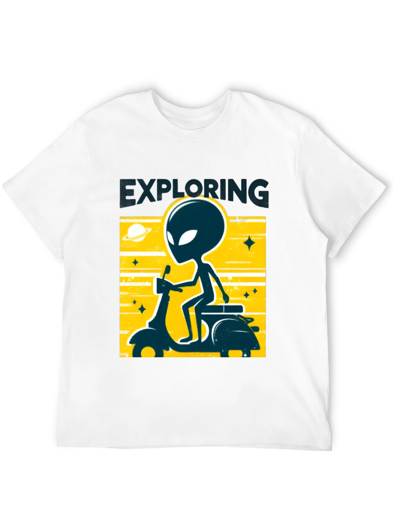 Alien Scooter Graphic T-Shirt - Exploring Tee