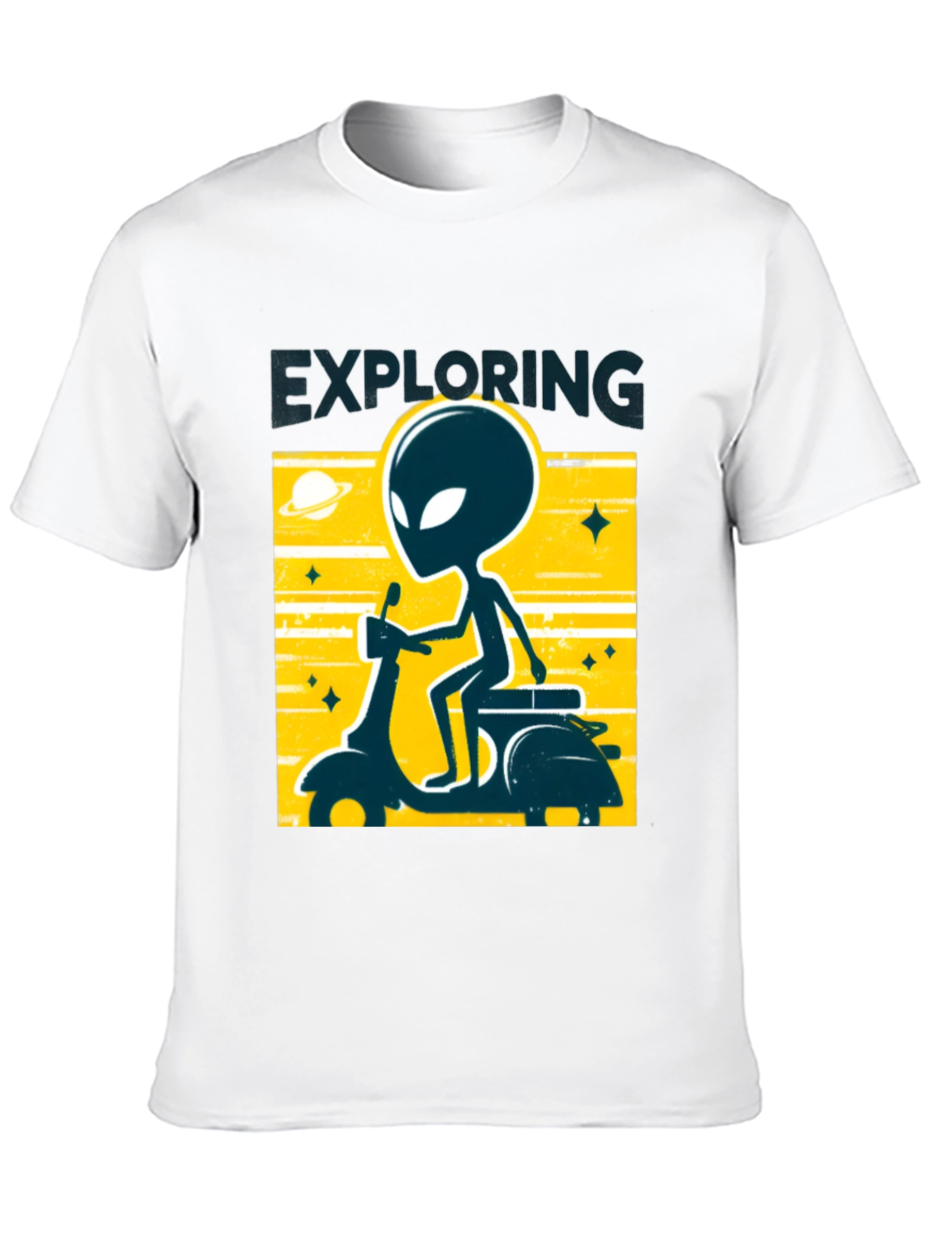 Alien Scooter Graphic T-Shirt - Exploring Tee