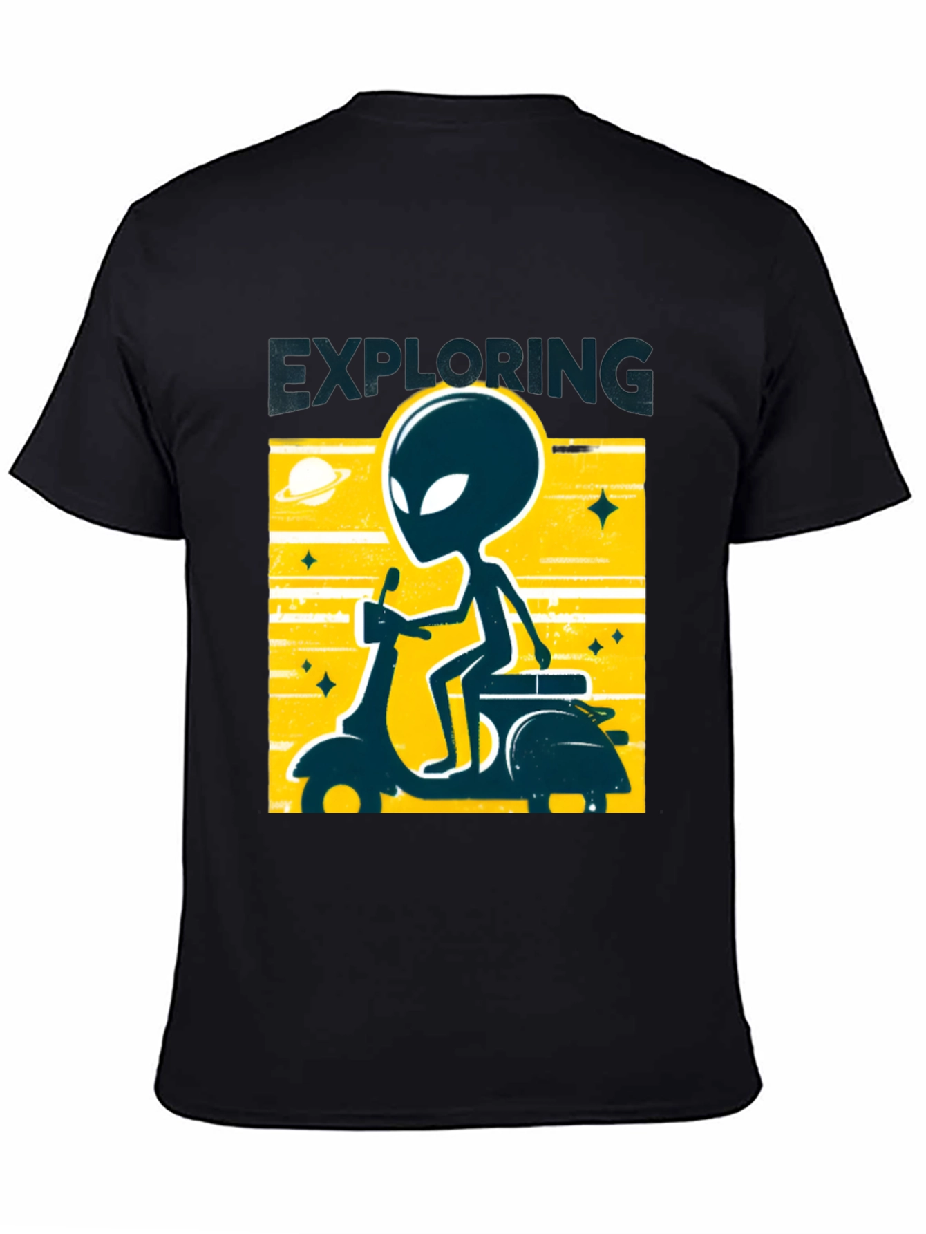 Alien Scooter Graphic T-Shirt - Exploring Tee