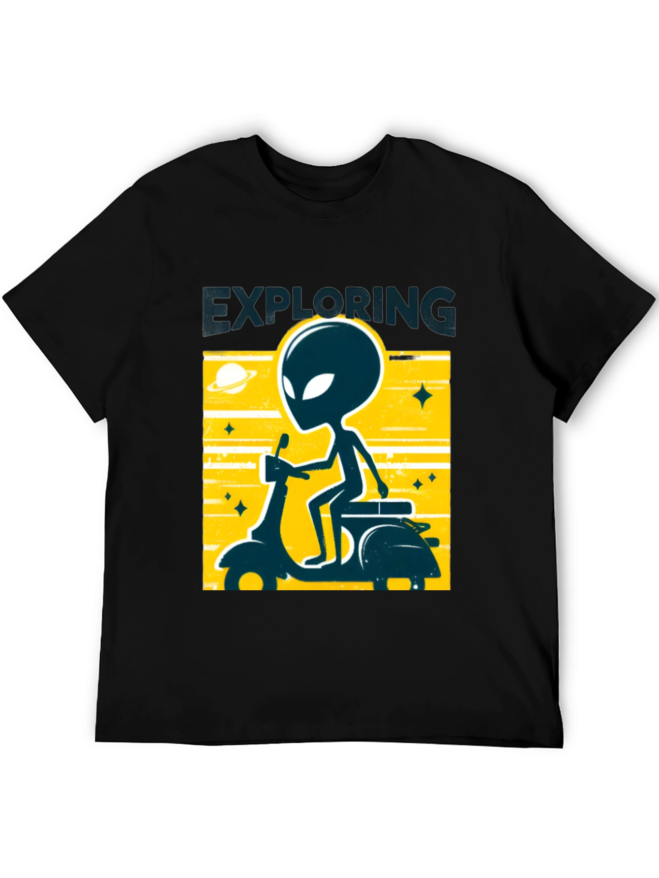 Alien Scooter Graphic T-Shirt - Exploring Tee