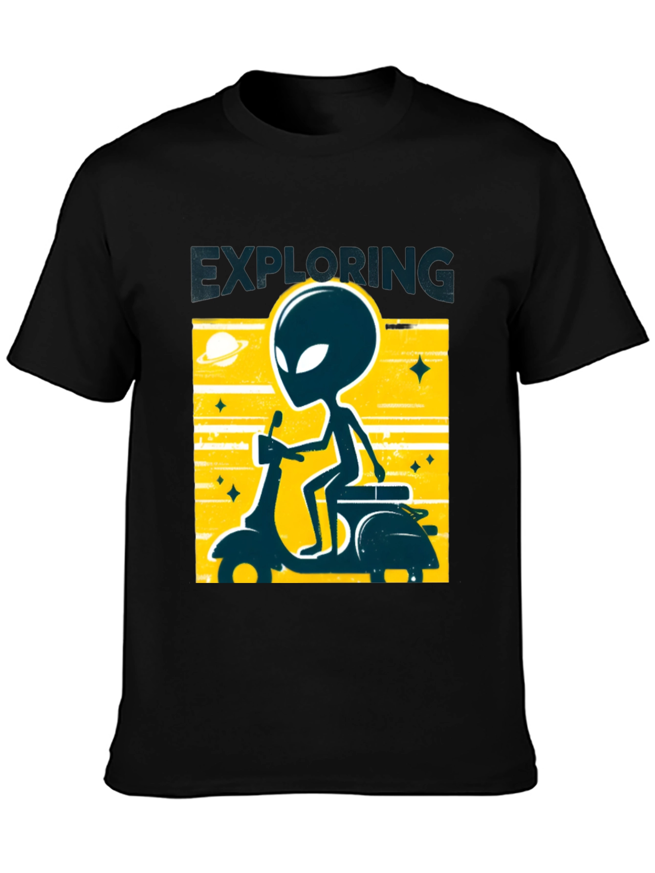 Alien Scooter Graphic T-Shirt - Exploring Tee