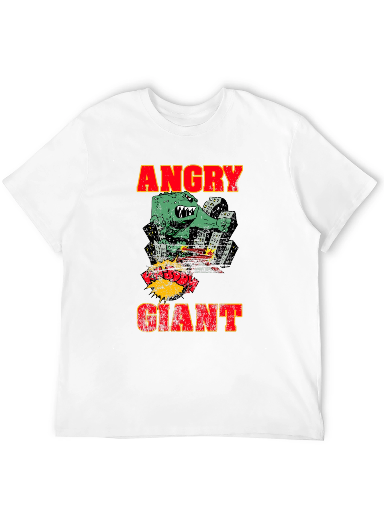 Angry Giant Monster Graphic Print T-Shirt